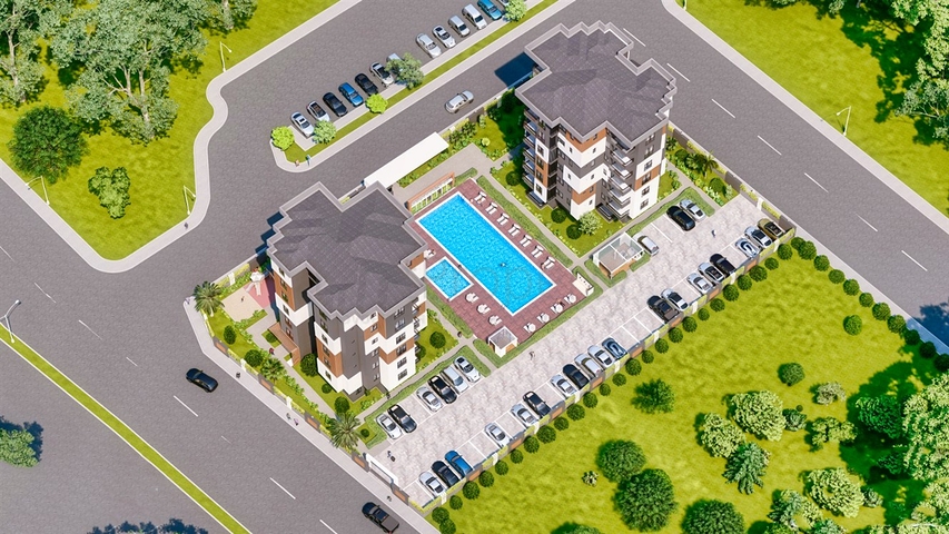 Layout apartments 1+1,2+1 in the area of Kepez - Antalya 