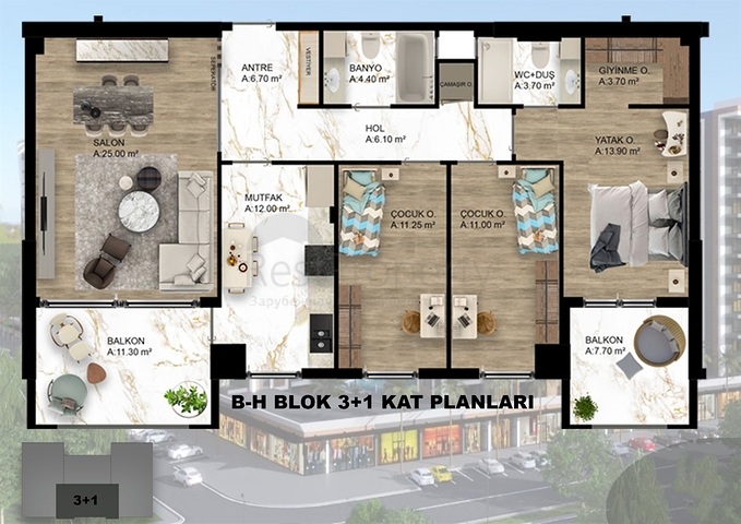 Investment project in the area of Doshemealti - Antalya