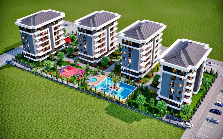 Investment project of 2+1 and 3+1 layout in Kepez - Antalya area 