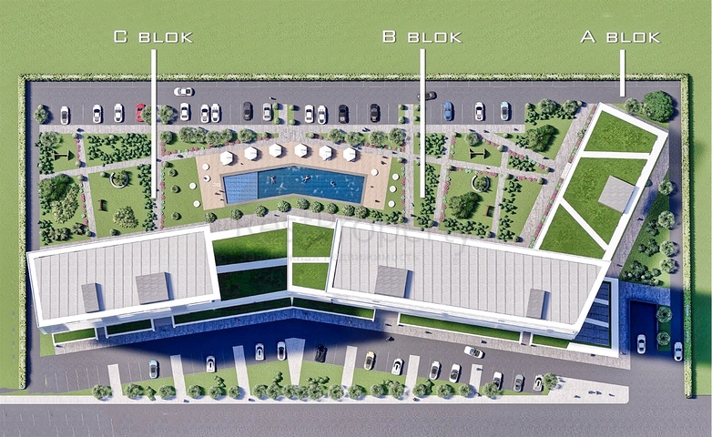 Layout apartments 1+1 2+1 in the area of Kepez - Antalya 
