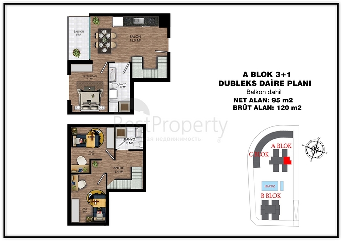 Investment project in Altyntas - Antalya microdistrict 