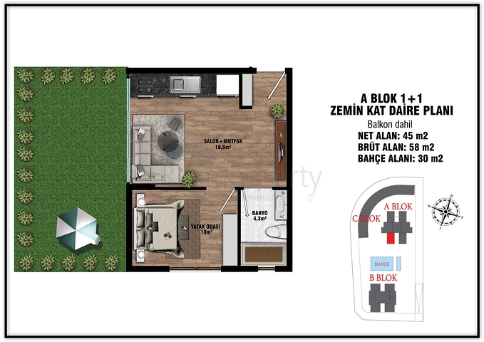 Investment project in Altyntas - Antalya microdistrict 