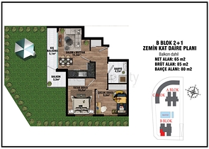 Investment project in Altyntas - Antalya microdistrict 