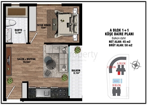 Investment project in Altyntas - Antalya microdistrict 