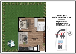 Investment project in Altyntas - Antalya microdistrict 