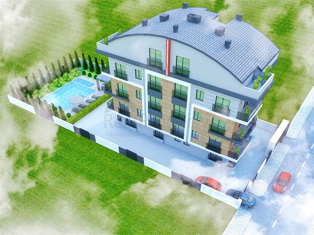Apartments of the 1+1 layout in Altyntas - Antalya microdistrict 