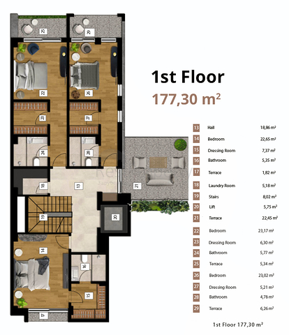 5+1 villa in the elite area of Doshemealti - Antalya 