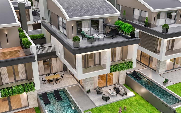 5+1 villa in the elite area of Doshemealti - Antalya 