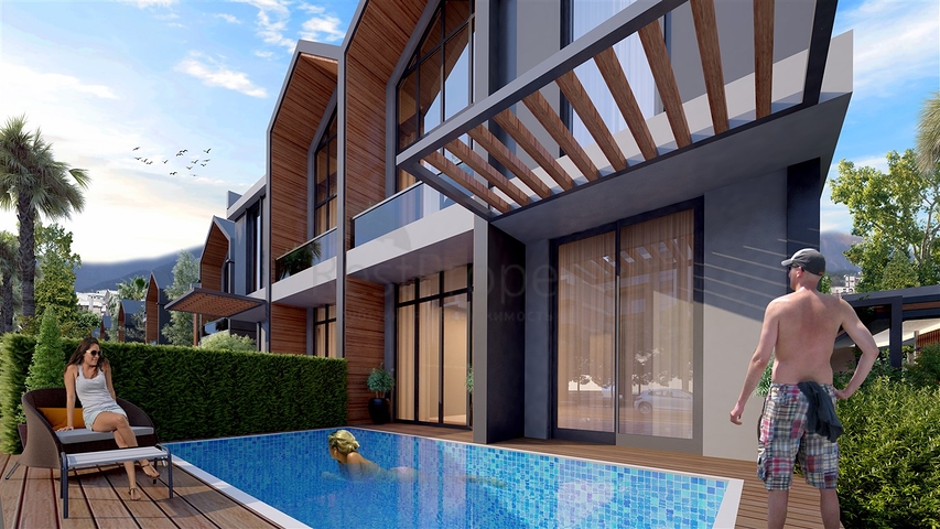 4+1 villa complex in the area of Deshemealti - Antalya