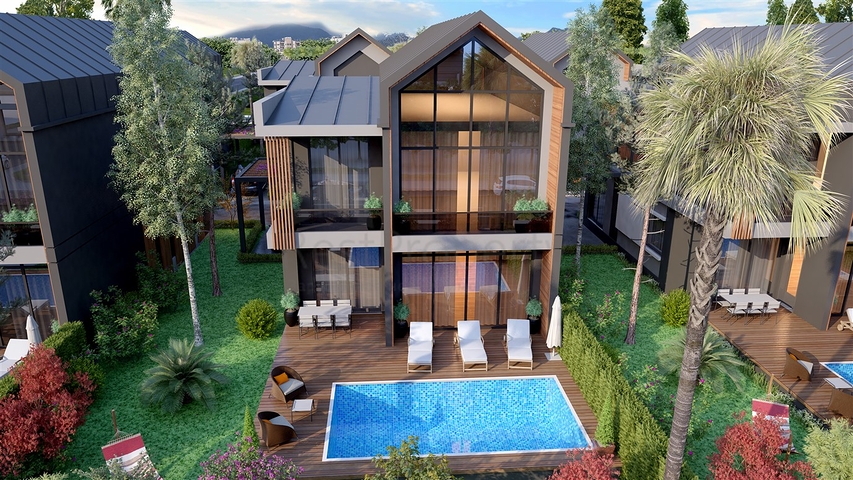 4+1 villa complex in the area of Deshemealti - Antalya