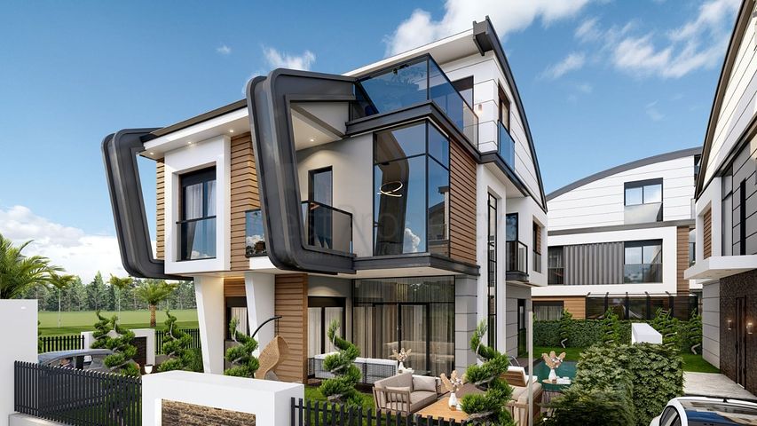 4+2 and 6+2 floor plan villas in Doshemealti - Antalya area 