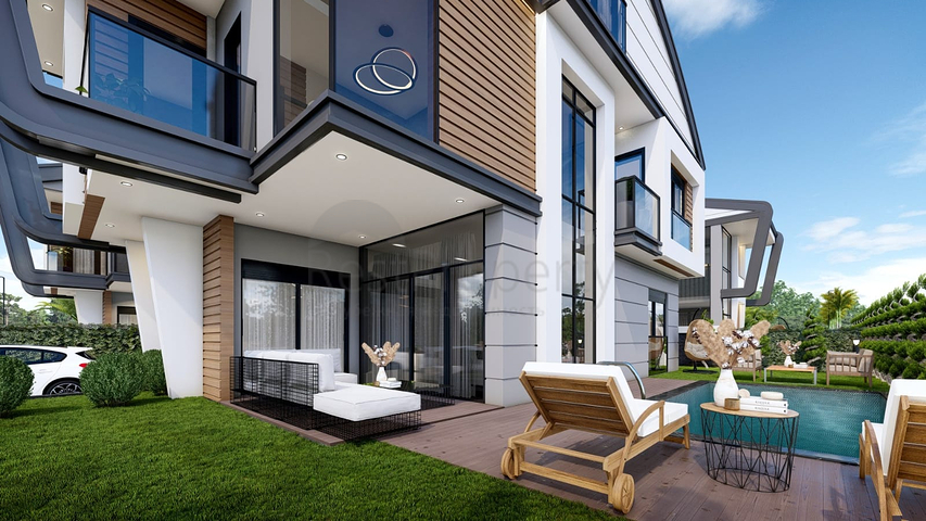 4+2 and 6+2 floor plan villas in Doshemealti - Antalya area 