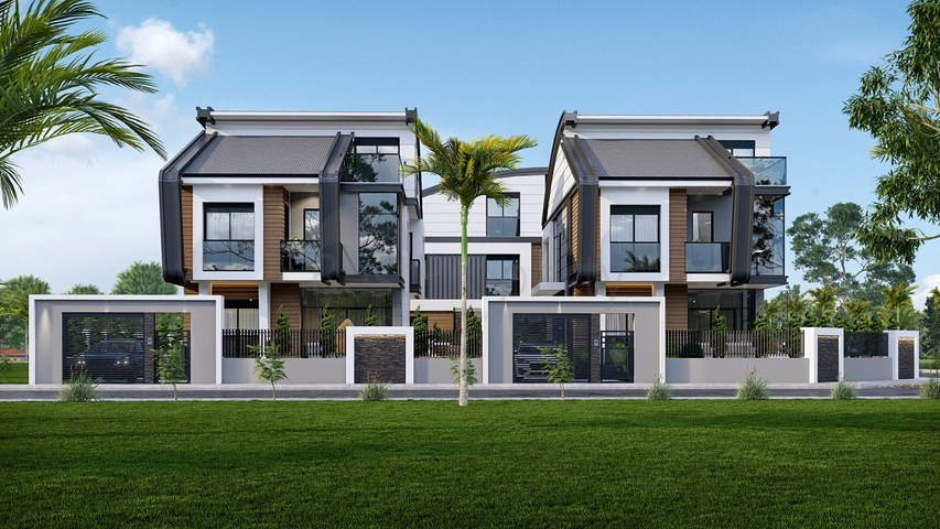 4+2 and 6+2 floor plan villas in Doshemealti - Antalya area 