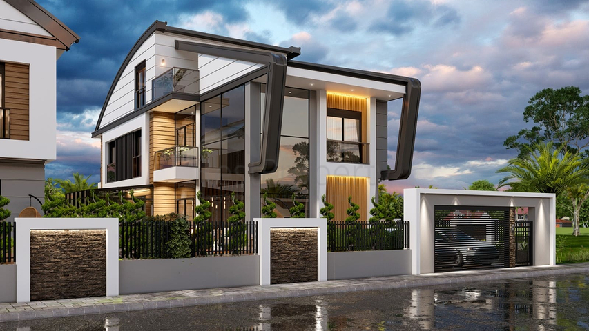 4+2 and 6+2 floor plan villas in Doshemealti - Antalya area 