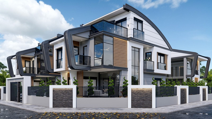 4+2 and 6+2 floor plan villas in Doshemealti - Antalya area 