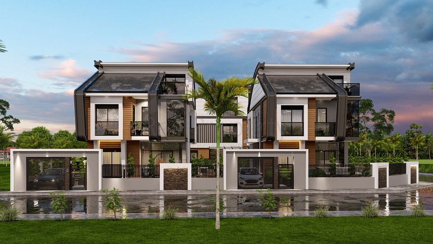 4+2 and 6+2 floor plan villas in Doshemealti - Antalya area 