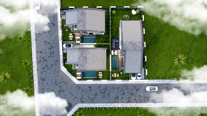 4+2 and 6+2 floor plan villas in Doshemealti - Antalya area 