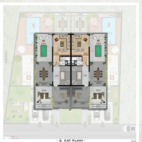 Three-storey 5+1 villa in Doshemealti - Antalya area 