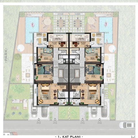 Three-storey 5+1 villa in Doshemealti - Antalya area 