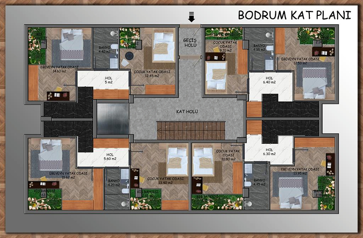 2+1 and 3+1 apartments in the residential district of Eshilbahce - Antalya