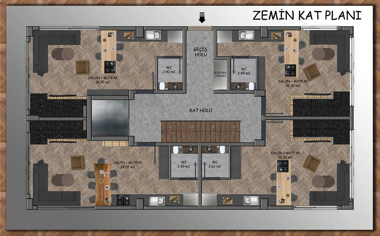 2+1 and 3+1 apartments in the residential district of Eshilbahce - Antalya