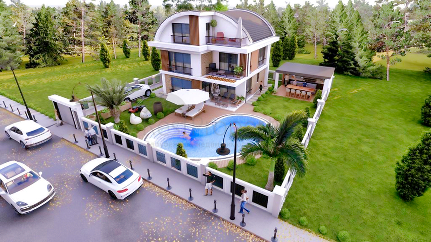 4+1 villa 800 meters from the sea in Belek area 