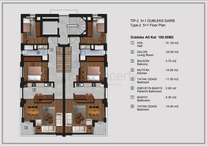 2+1 , 4+1 and 5+1 apartments in Antalya city center 