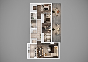 An investment project under construction in the Altyntas - Antalya area 