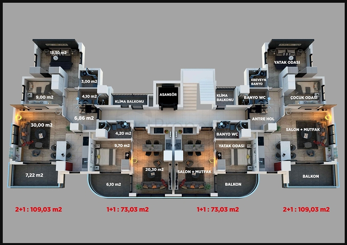 Commercial premises in the Altyntas - Antalya area are for sale. 