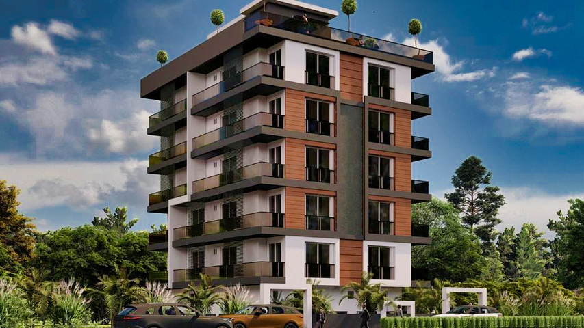 Investment project of new apartments in Antalya city center 