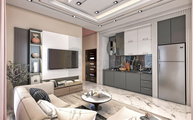 Investment project of new apartments in Antalya city center 