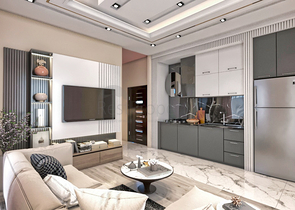 Investment project of new apartments in Antalya city center 