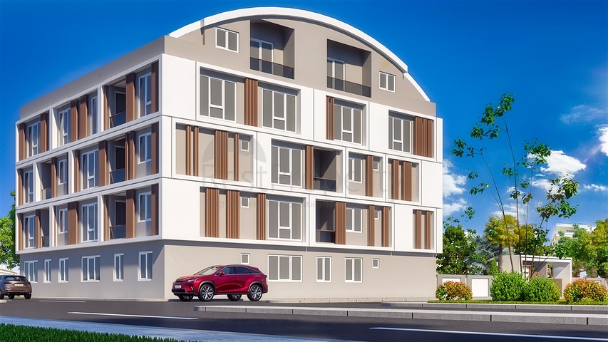 An investment project under construction in Antalya city center 