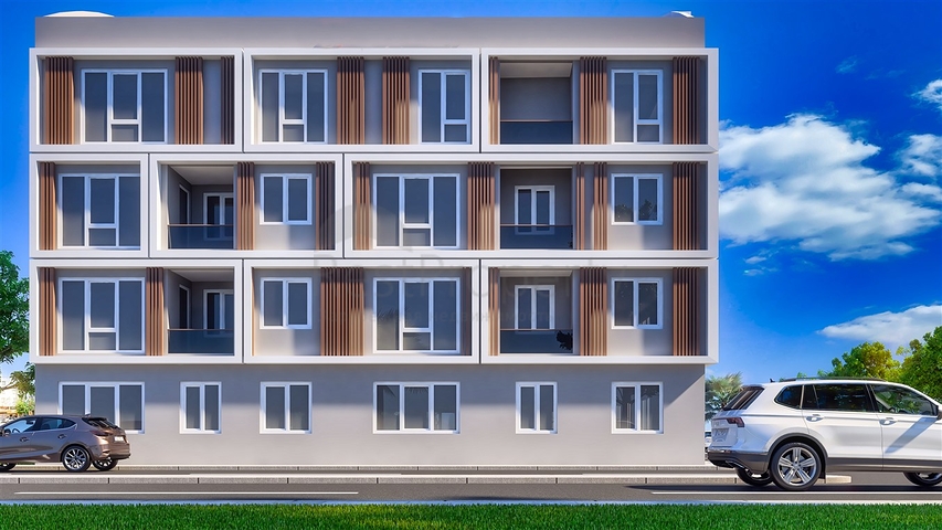 An investment project under construction in Antalya city center 