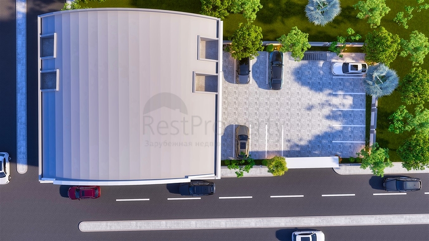 An investment project under construction in Antalya city center 