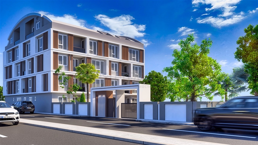 An investment project under construction in Antalya city center 