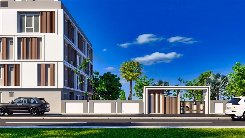 An investment project under construction in Antalya city center 