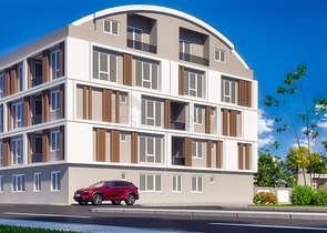 An investment project under construction in Antalya city center 