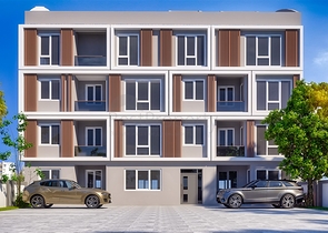 An investment project under construction in Antalya city center 