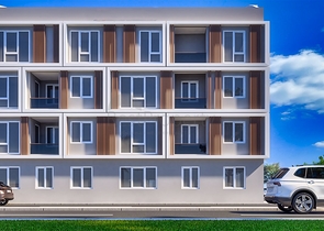 An investment project under construction in Antalya city center 