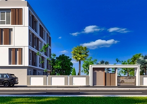 An investment project under construction in Antalya city center 