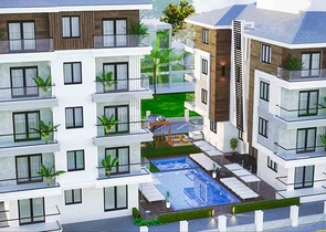 Apartment with a 2+1 swimming pool in Kepez - Antalya area