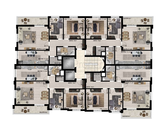 Investment project in Uchgen - Antalya microdistrict 