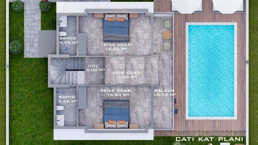 4+1 apartment in Fethiye area 