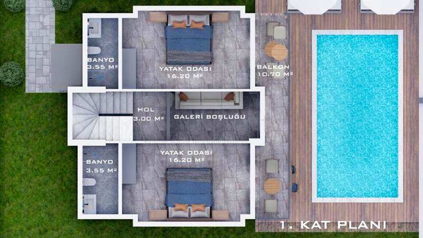 4+1 apartment in Fethiye area 