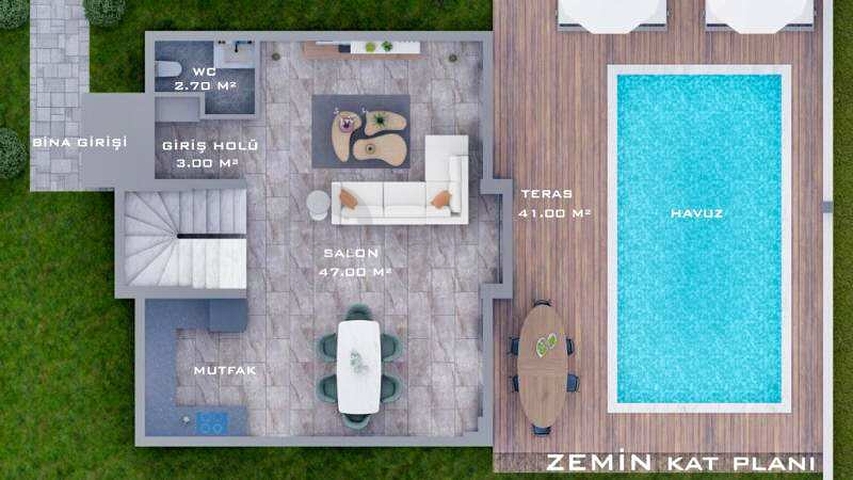 4+1 apartment in Fethiye area 
