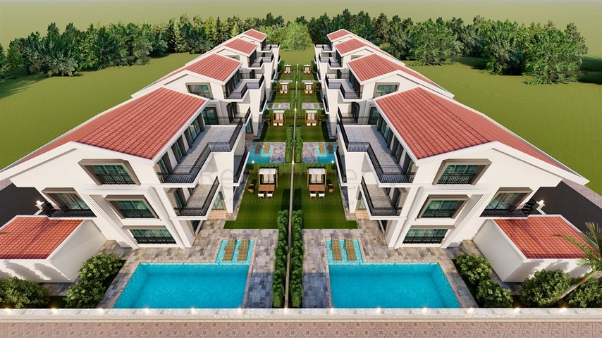 5+3 floor plan apartment in Belek - Antalya area 