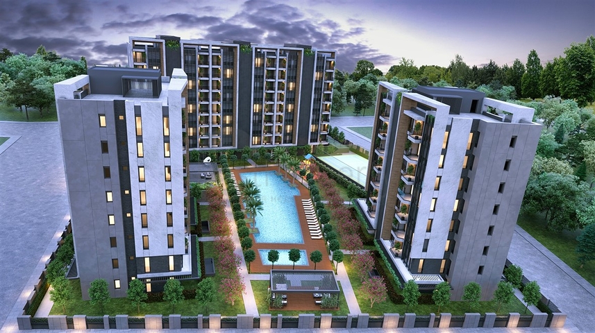 2+1 , 3+1 and 4+1 duplex apartments in the area of Lara Antalya 