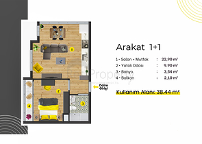 1+1 apartments in Guzeloba - Antalya area