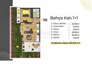 1+1 apartments in Guzeloba - Antalya area